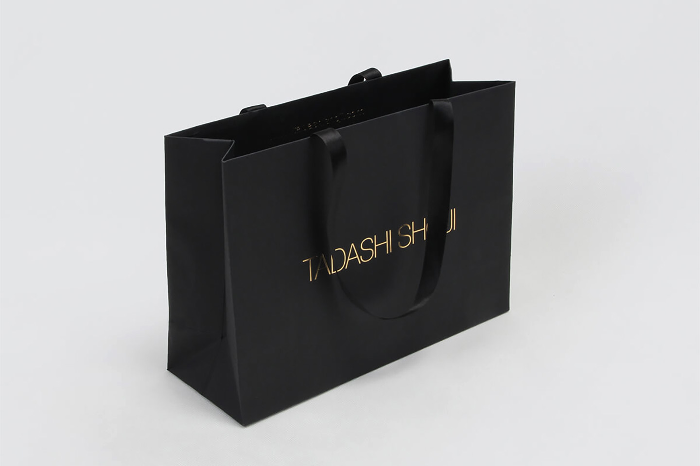 Black Card Paper Bag With Gold Foil Stamping 1202
