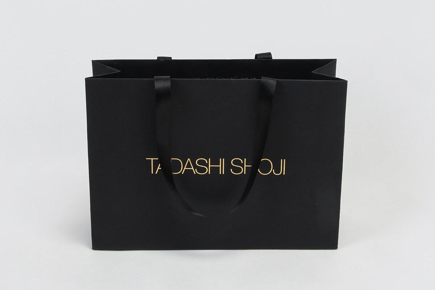 Black Card Paper Bag With Gold Foil Stamping 1203